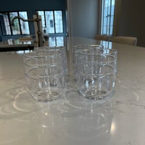 Set of 4 Juliska Isabella Acrylic Stemless Wine Glasses